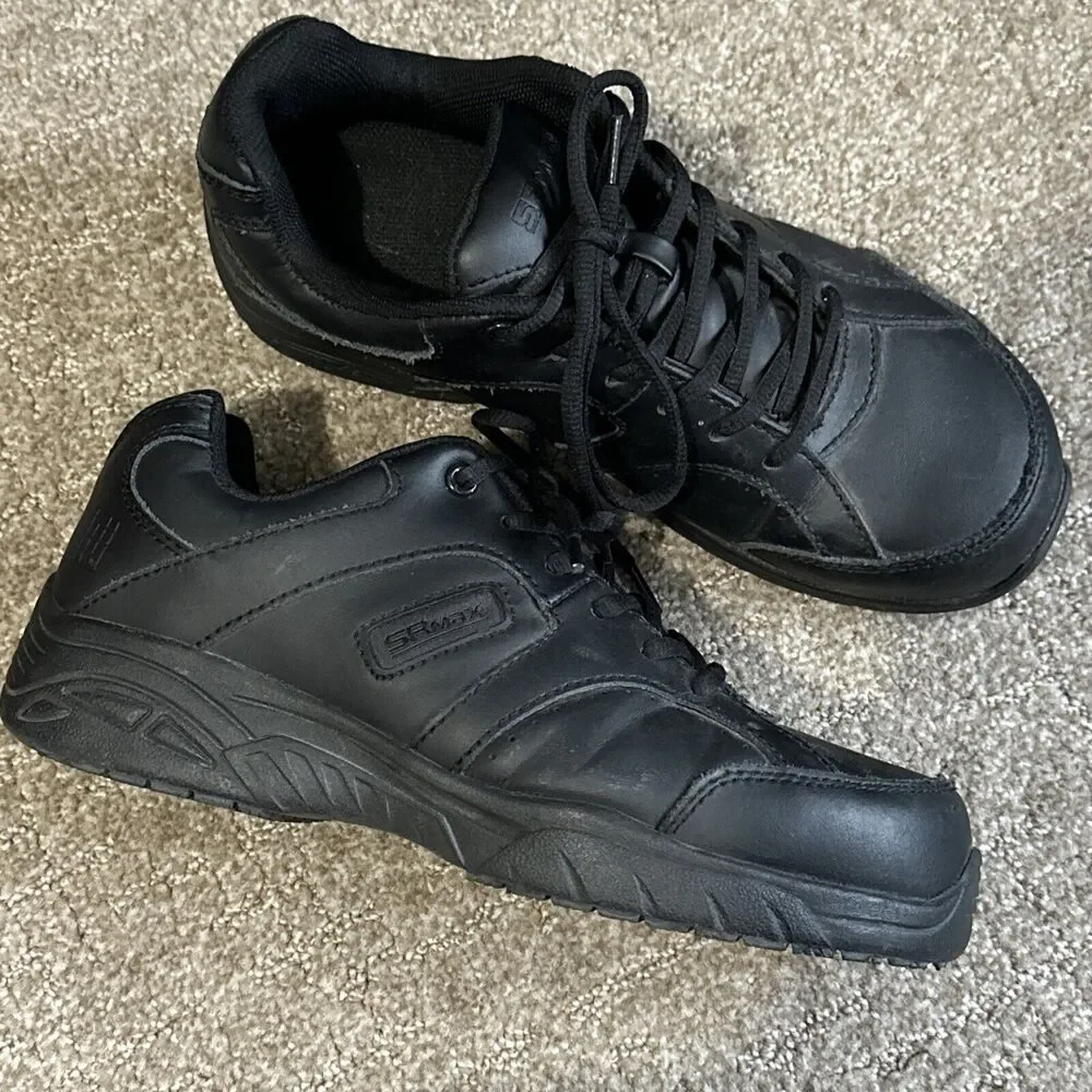 Sr Max Steel Toe SRM 1880 Black Leather Ankle Shoes Work Mens 8 Women 9 41
